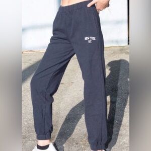 Brandy melville navy blue rosa sweatpants one size